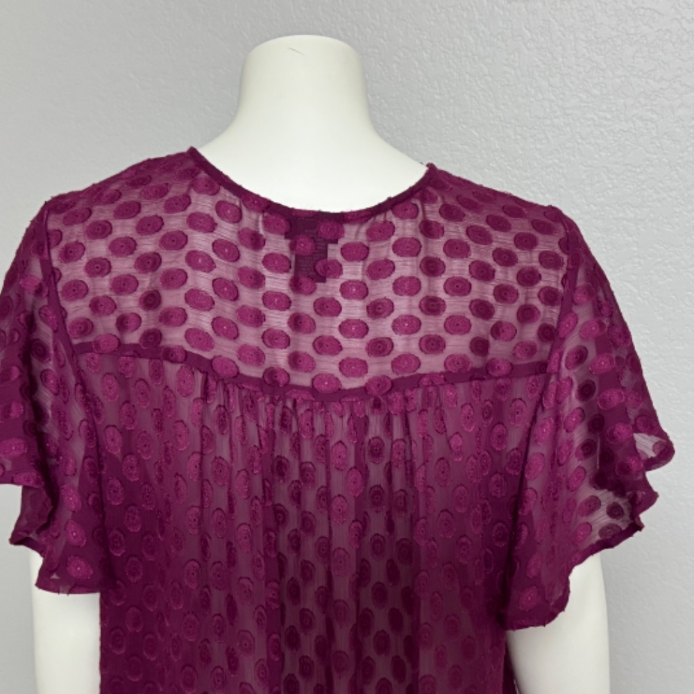 Torrid Flutter Sleeve Sheer Top - image 5